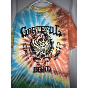 Grateful Dead Liquid Blue "Dead Roosevelt "Tie Dye Music Band T-Shirt Mens Large